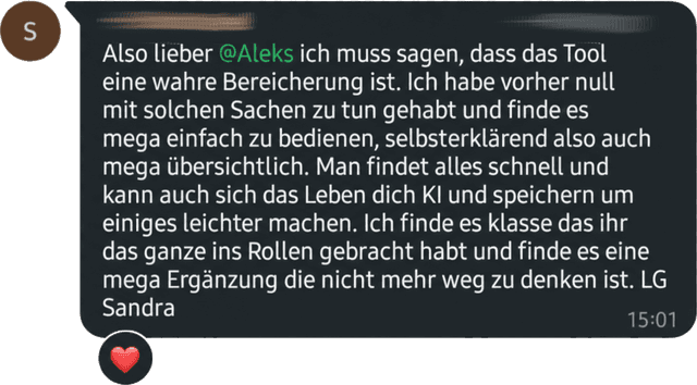 Testimonial: Das Keyword Tool ist der Hammer